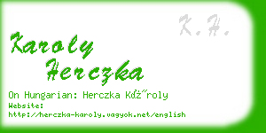 karoly herczka business card